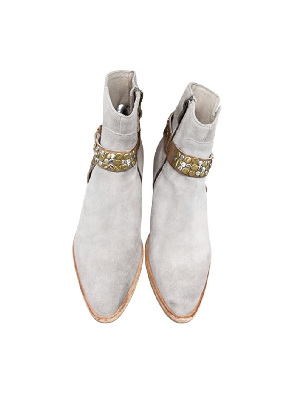 Antelope Shoes Womens Size EU 38 US 7 Gray Suede Side Zip Ankle Boots *Read* - Picture 3 of 14